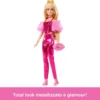 Barbie Fashionista Deluxe Metallic Bionda Con Vestito Rosa JFP40