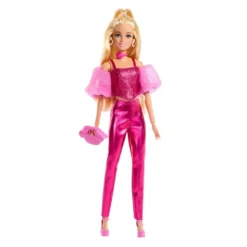 Barbie Fashionista Deluxe Metallic Bionda Con Vestito Rosa JFP40