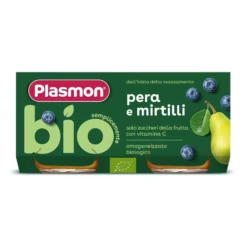 BIO Omogeneizzato Frutta Pera Mirtilli: Confezione 2x80 gr