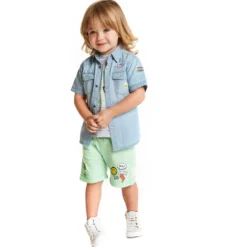 Camicia Jeans Manica Corta Baby Bimbo