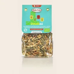 Ditalini Pasta Tricolore Al Pomodoro e Spinaci: Confezione 200 gr