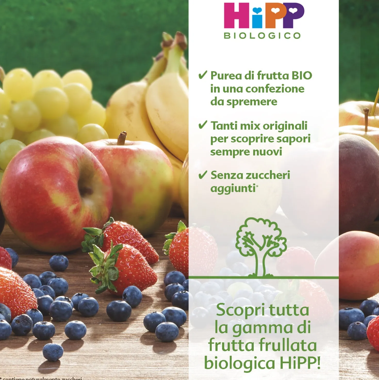Frutta Frullata Unicorno: Mela. Prugna Gialla E Pesca 90 gr