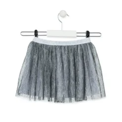 Gonna Argento in Tulle Bambina Junior