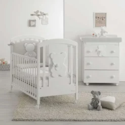 Lettino Funky Con Decoro Orsetto Bianco