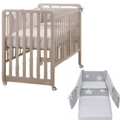 Lettino Glam 9 In 1 + Materasso + Completo Piumone Glam