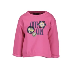 Maglia Felpata a Maniche Lunghe Baby Bambina Fuchsia