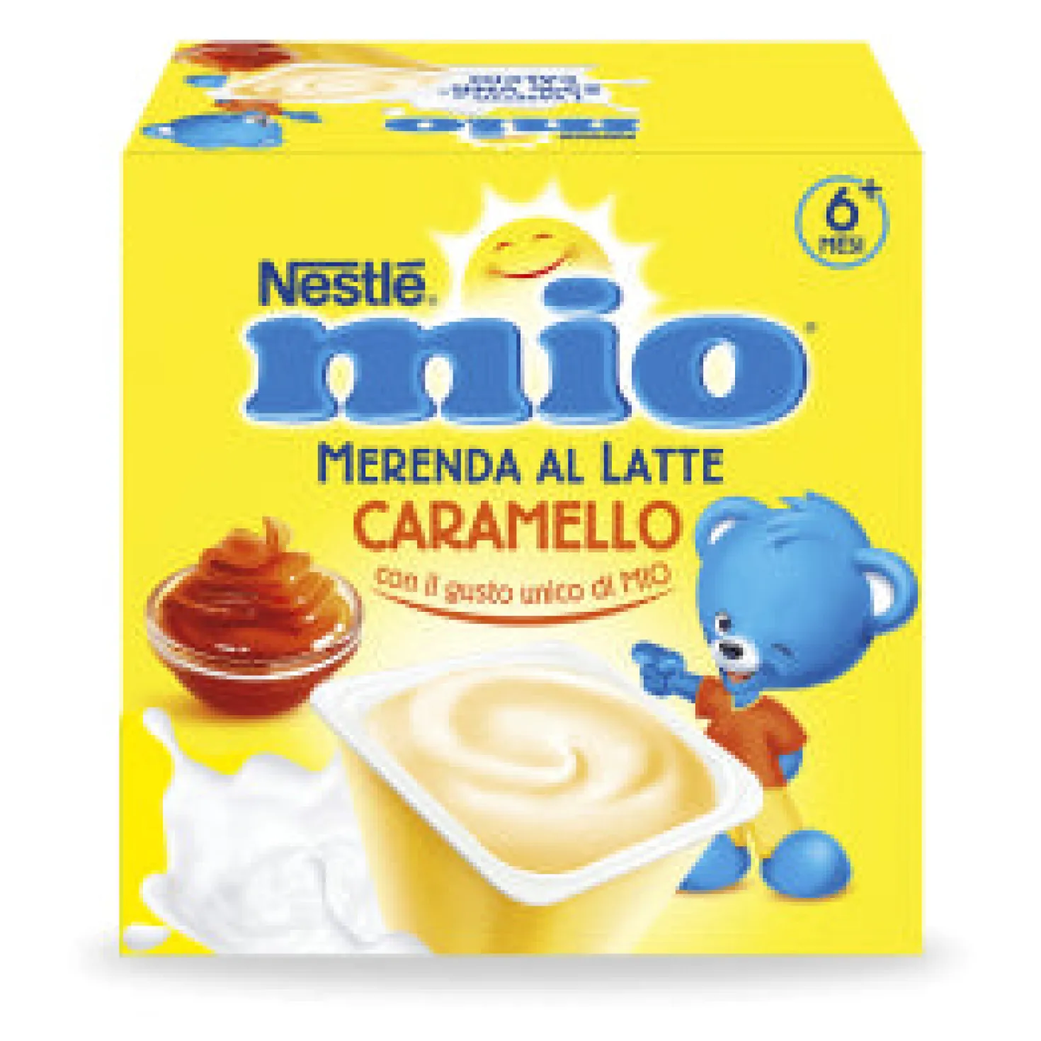 Merenda Lattea Caramel: Confezione 4x100 gr