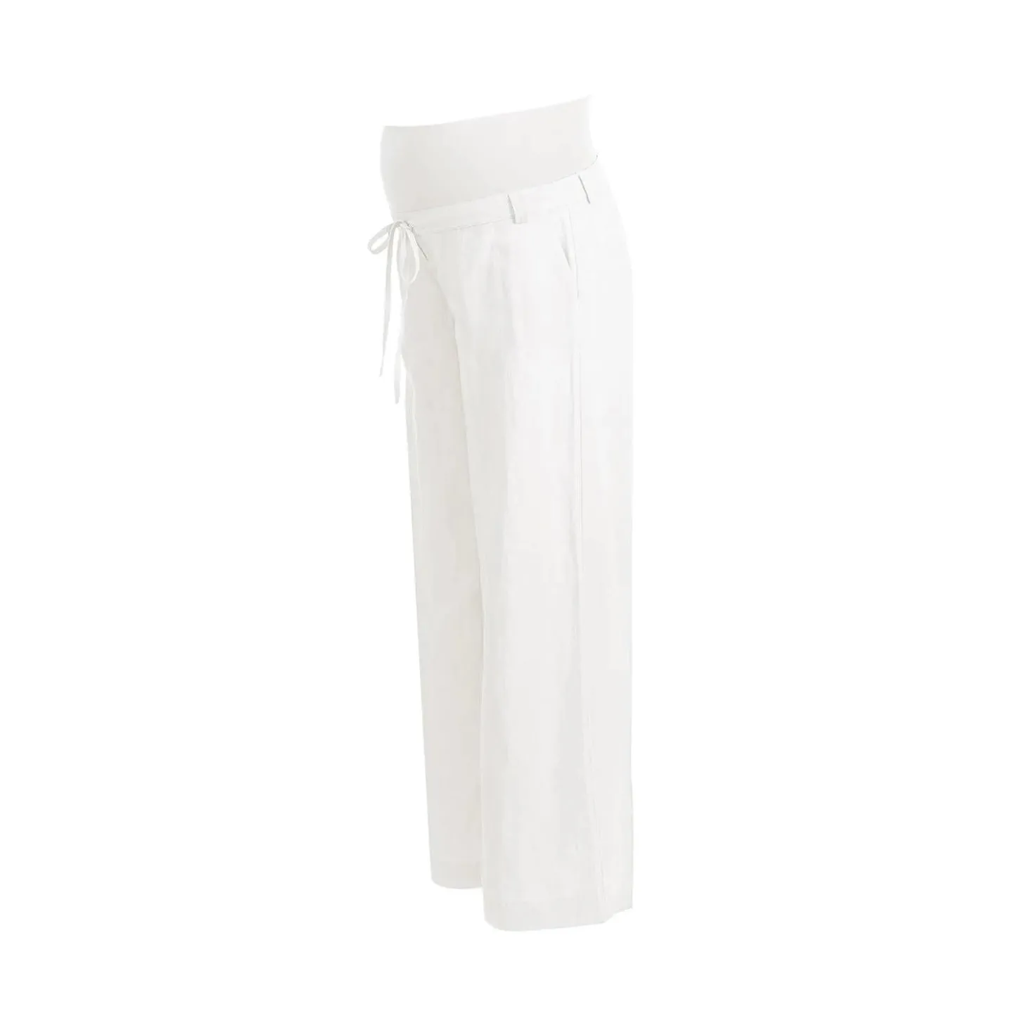 Pantaloni Premaman in Lino Bianchi