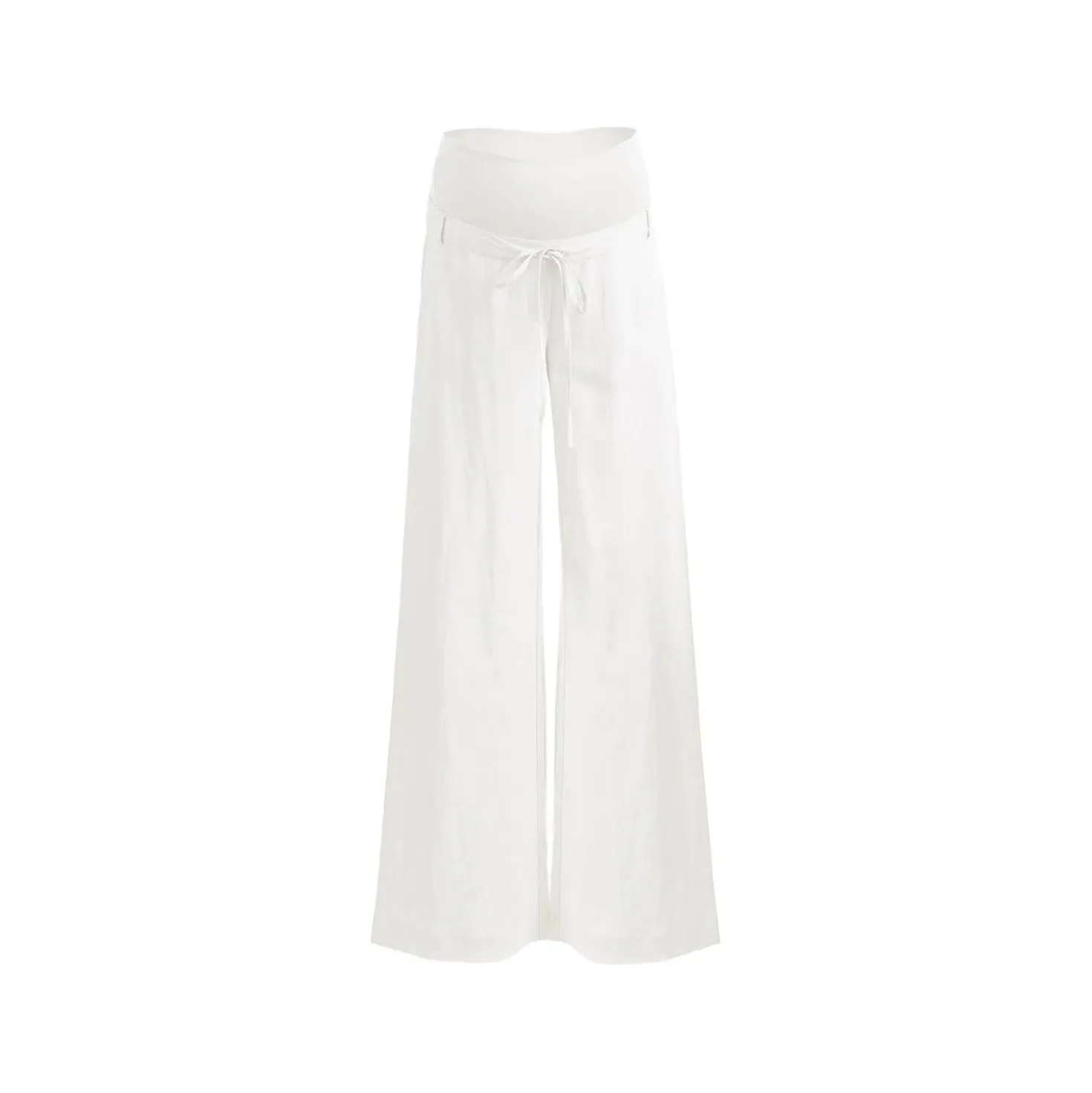 Pantaloni Premaman in Lino Bianchi