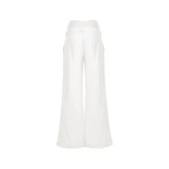 Pantaloni Premaman in Lino Bianchi