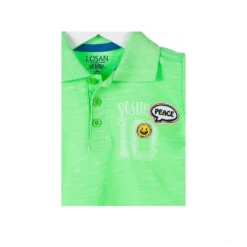 Polo Verde a Manica Corta Baby Bimbo