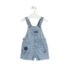 Salopette di Jeans a Righe Baby Bambino