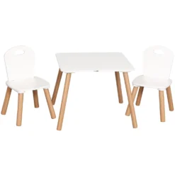 Set tavolo in legno con 2 sedie