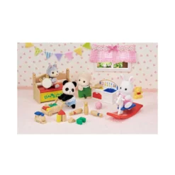 Sylvanian Families: Scatola Dei Giochi Per Bebè Coniglio Neve E Bebè Panda