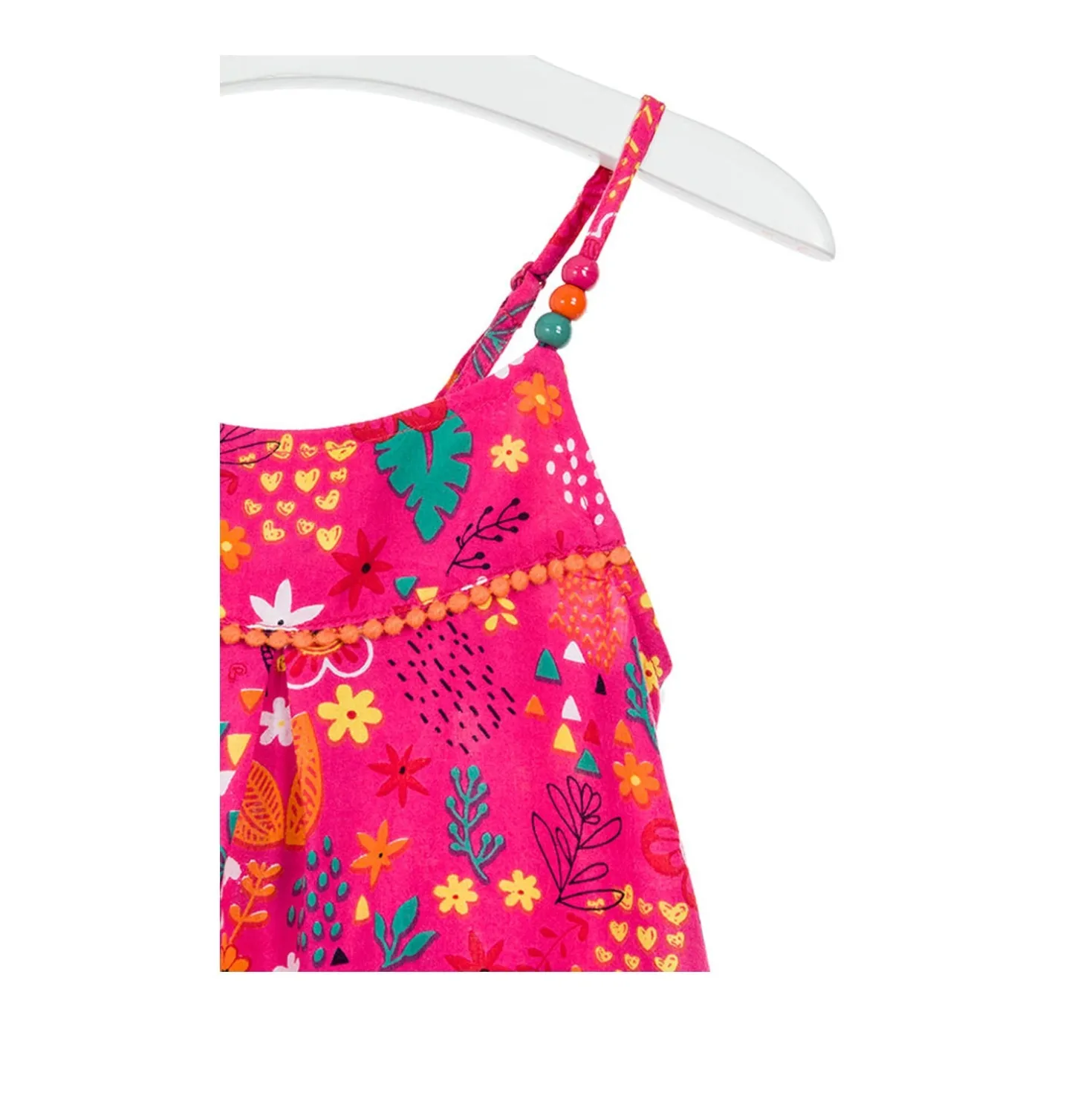 Top Fucsia in Stile Etnico Bambina Junior