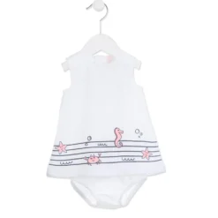 Vestitino Bimba Neonata Colore Bianco + Culotte ULTIMA TAGLIA 0 1 MESI