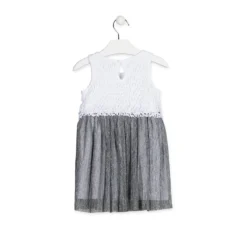 Vestito con Gonna Argento Bambina Junior