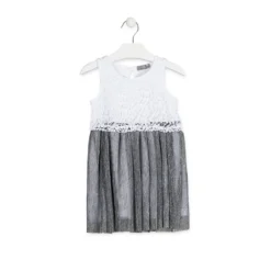 Vestito con Gonna Argento Bambina Junior
