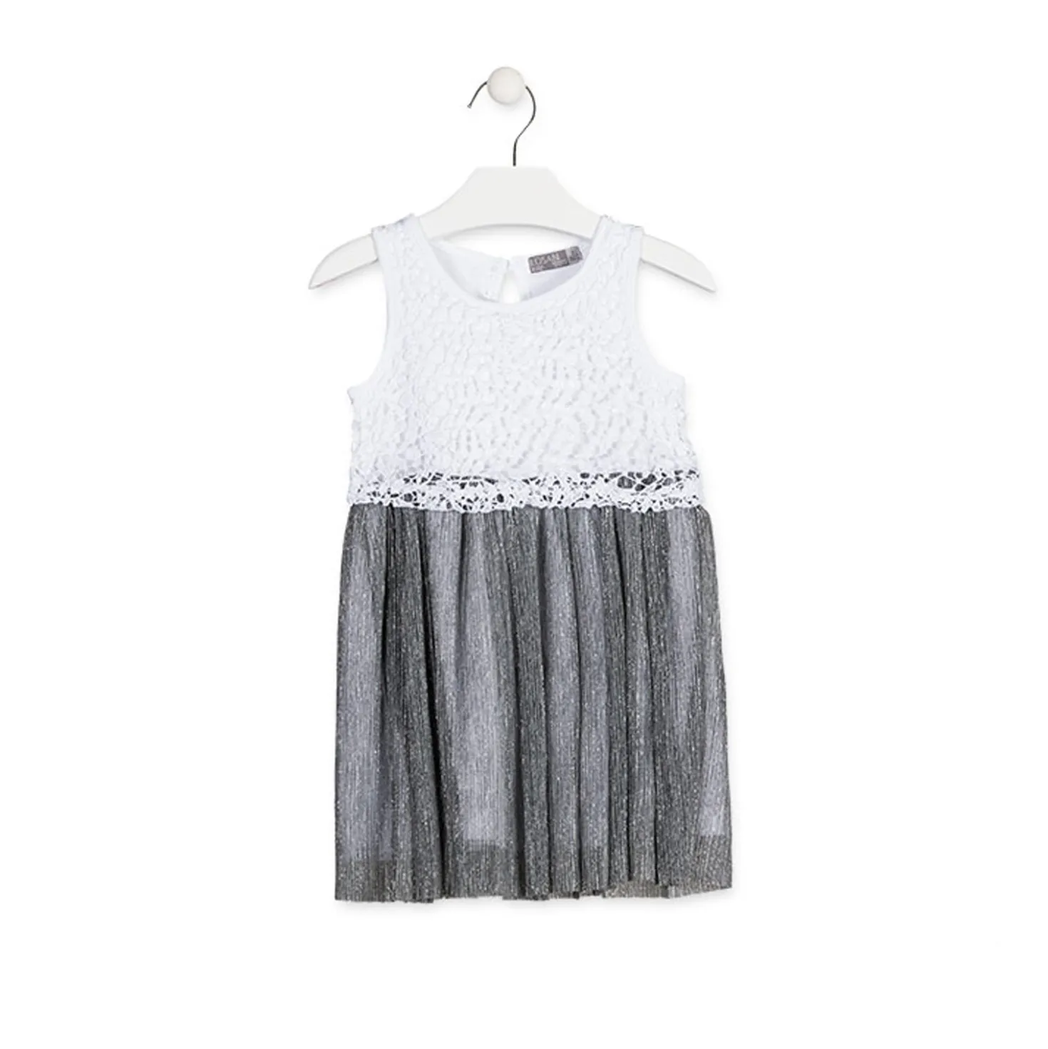 Vestito con Gonna Argento Bambina Junior