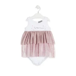 Vestito con Mutandina in Tulle Rosa Baby Bambina