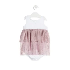 Vestito con Mutandina in Tulle Rosa Baby Bambina