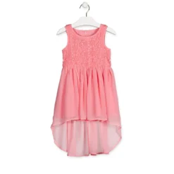 Vestito Elegante Rosa Corallo Bambina Junior